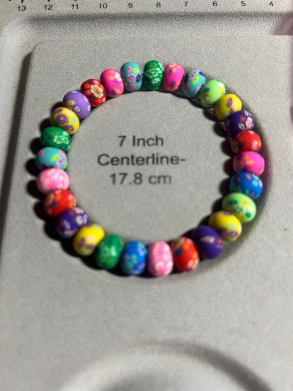 Multicolor Floral Bead Stretch Bracelet for Women